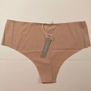 Everlane ReNew Thong Underwear Womens XL Light Tan Seamless Panties Invisible